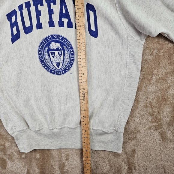 Made in USA Vintage H.L. Miller SUNY Buffalo Sweatshirt University College Sz L - Picture 7 of 10